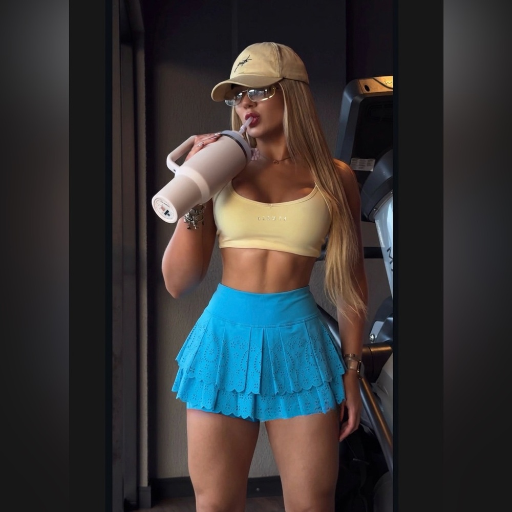 Lucky in Love Vibrant Blue Mini Skirt
